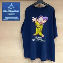 Hanes × Disney ドーピー Tシャツ 3XL ネイビー