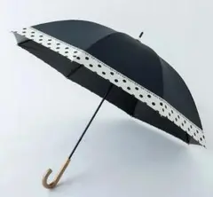 新品mm★（カラー：ブラック）晴雨兼用傘　50cm手開き『リムドット』（日傘