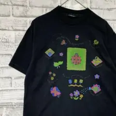 USA製90sヴィンテージTシャツ！シングルステッチ　ブラック半袖古着M726