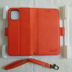 未使用 Keallce iPhone 11Pro 手帳型カバー レザー オレンジ