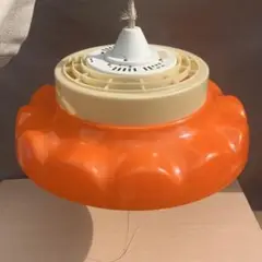 【動作未確認】 昭和レトロ ペンダントライト ナショナル オレンジ フラワー型