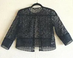ZARA/ザラ　美品 カーディガン　レース素材　紺/ネイビー Sサイズ　即日発送