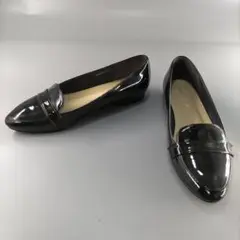 Odette e Odile エナメルブラックローファー　23.0cm