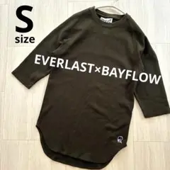EVERLAST × BAYFLOWラグラン ワッフルTシャツ Sカーキ 七分袖