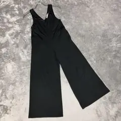 【LINDAUER】（150）オーバーオール ノースリーブ パンツ型 ワイド 黒
