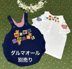 極美品 ミキハウス　セーラーブラウス　セーラートップス　ロゴTシャツ 80