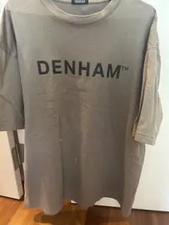 DENHAM グレー Tシャツ ロゴ入り