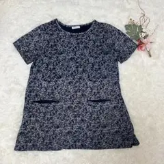 セルフサービス (M) 花柄Tシャツ 半袖 綿混　SELF SERVICE
