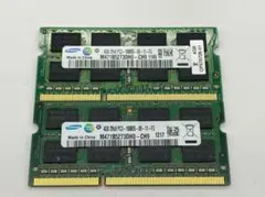 ノートPC用メモリ 4GB×2 (合計8GB) PC3-10600S