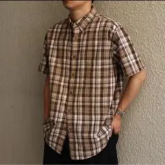 90’s “STJHONSBAY” チェック シャツ B.Dシャツ