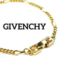 【至高の逸品】80s 刻印 GIVENCHY ブレスレット ゴールド フィガロ