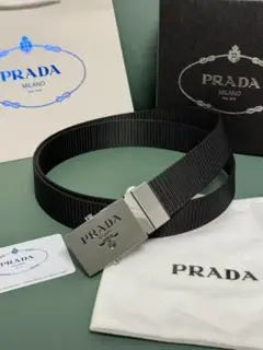 PRADA ブラック ナイロンベルト