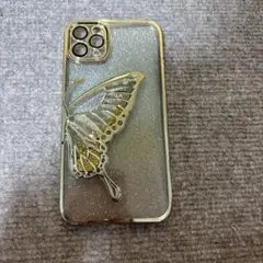 蝶モチーフ グリッター iPhone11promaxケース