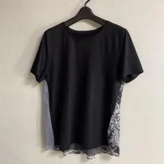ファイブフォックス／K.T バンダナ柄サイドパネル ブラックトップス