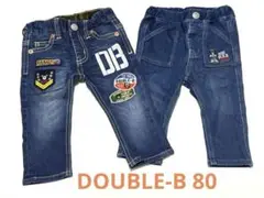 【美品】DOUBLE-B ダブルビー デニムパンツ ズボン80