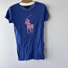 Ralph Lauren M 青 Tシャツ ポロ馬ロゴ
