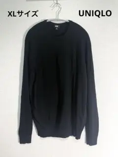 UNIQLO ブラック クルーネックセーター XL 薄手
