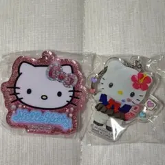 ハローキティ アクリルキーホルダー キラキラgal 制服gal ガチャ