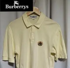 【イングランド製】Burberrys　半袖ポロシャツ　イエロー【90s】