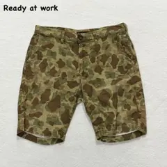 t1961 【ready at work】　迷彩柄　ショートパンツ　ハーフパンツ