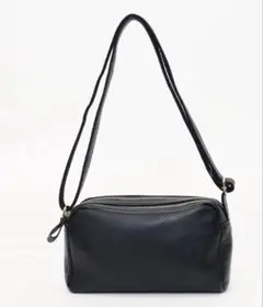 COOCO / クーコ　シュリンクレザー横型２層ショルダーバッグ