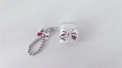 リボン型チャーム付きAirPods1ケース