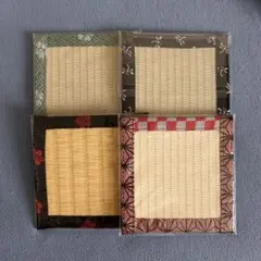 畳コースター＊置物敷き＊花瓶敷き＊4枚セット＊畳コースター＊禰豆子柄他