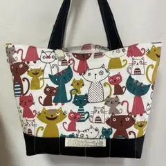 セミオーダーハンドメイドトートバッグ（猫柄）