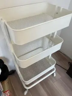 【大阪市内 手渡し限定】IKEA ロースフルト　ホワイト 3段 ワゴン
