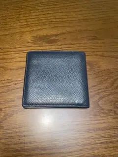 SMYTHSON ネイビー　二つ折り財布 箱付き