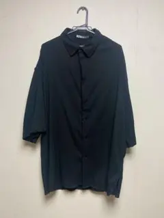 ☆ZARA 半袖シャツ 黒 ブラック L メンズ