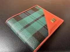 美品！メンズチェック柄二つ折り財布！