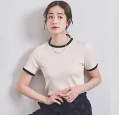 【美品】UNITED ARROWS バイカラー　パイピング　Tシャツ　カットソー