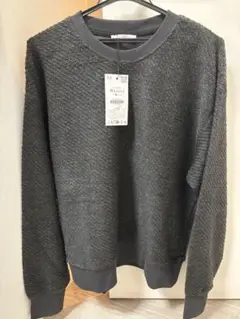 【定価￥7,990】 ZARA 斜めテクスチャースウェットシャツ