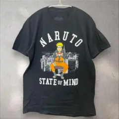 US古着 NARUTO疾風伝 一楽ラーメン Tシャツ アニメT M 黒 プリント