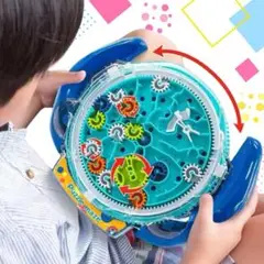 迷宮ボール 立体迷路 ゲーム ギア ハンドル 知育玩具 脳トレ 3D