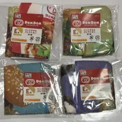 ドムドムバーガー タイトーくじ E賞 ハンドタオル 4種