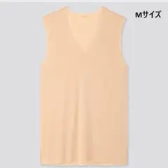 ユニクロ エアリズムマイクロメッシュVネックT ノースリーブ シームレス M ①