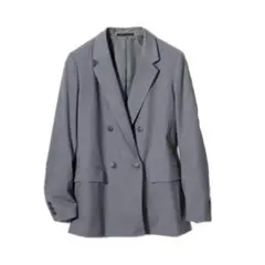 値下げ予定なし【Mサイズ】UNIQLOユニクロ　ダブルジャケット　グレー