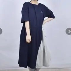 《新品》drug store's スタンディ＆ペンギンプリントロングワンピース
