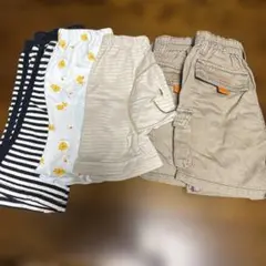 男の子夏用保育園着　半ズボン5点、 80サイズ