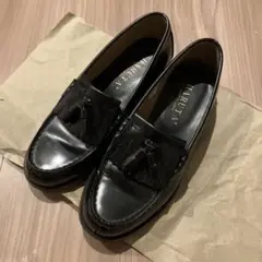ハルタ　HARUTA タッセルローファー　24cm 3E ブラック　黒　本革