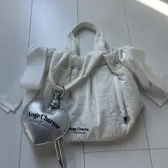 Ange Charme リボン付きハンドバッグ