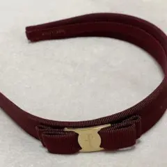 【正規品】サルヴァトーレ フェラガモ カチューシャ ワインレッド ボルドー