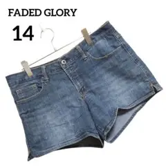FADED GLORY 【14】 サイドスリットデニムショートパンツ　カジュアル
