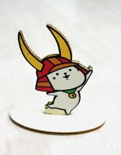 【美品】ひこにゃん 木製スタンド クリップ付き 彦根城
