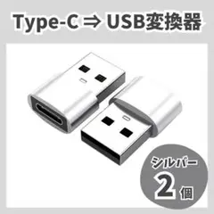 USB Type-C 変換 タイプC 変換アダプタ iPhone 2個 シルバー