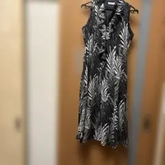 Juny Collection フリル付き葉柄ノースリーブワンピース 数回着用