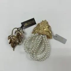 《新品》ブローチ　２個セット　レトロ