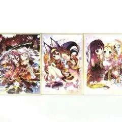 【未開封】ノーゲーム・ノーライフ TVアニメ10周年記念くじ 色紙 3枚セット